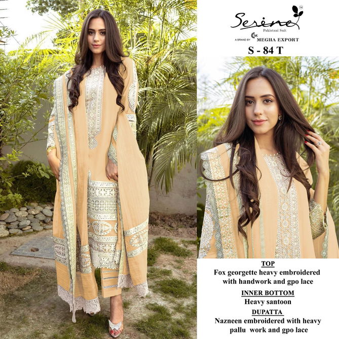 S 84 R To U By Serine Georgette Pakistani Suits Catalog